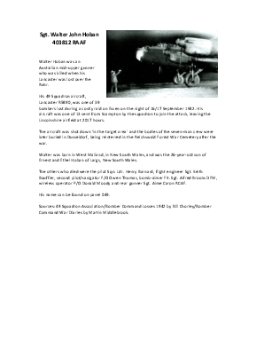A preview of a PDF biography for Hoban, Walter John